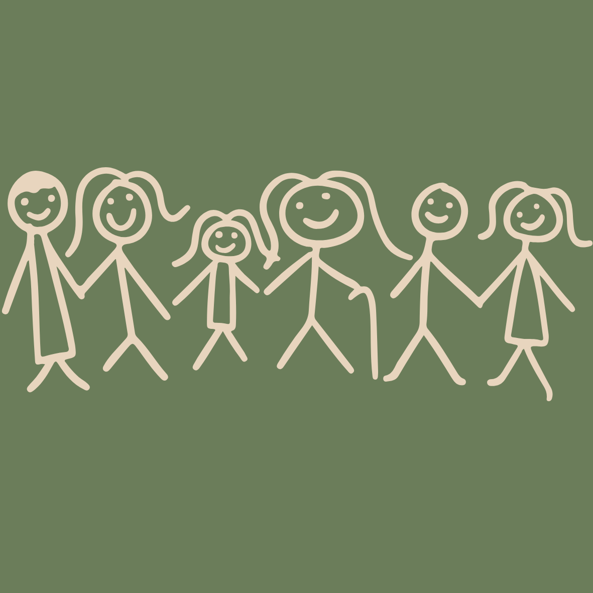 Familia tomada de la mano — nutrición en equipo